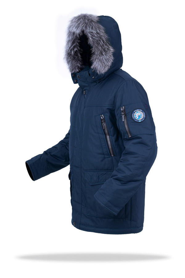 Куртка чоловіча зимова J8017 синя, Фото №3 - freever.ua