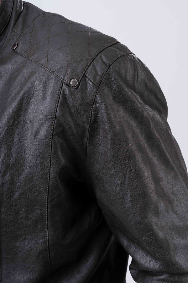 Куртка мужская демисезонная J8108 коричневая, Фото №3 - freever.ua