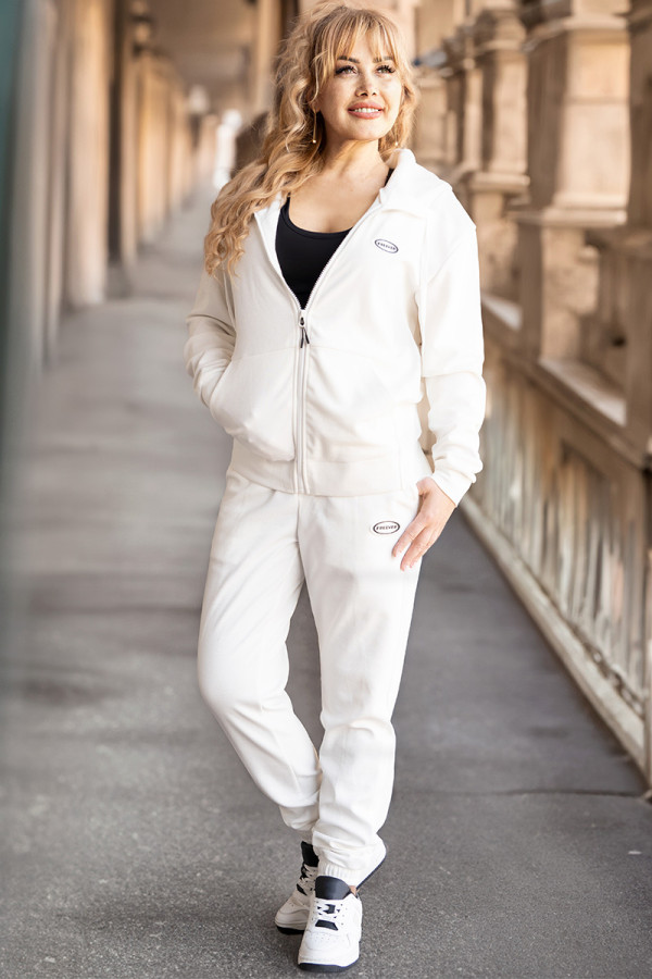 Спортивний костюм жіночий Freever WF 8408-90 білий - freever.ua