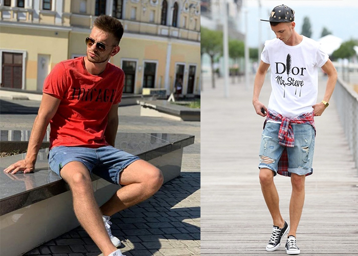 Классические мужские джинсовые шорты