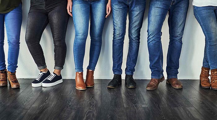 CUT - ширина штанины или крой джинсов от колена до низа
