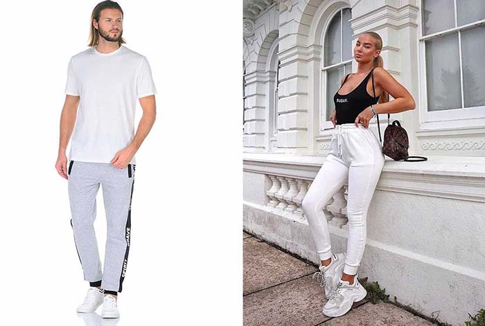 Sports pants with cuffs