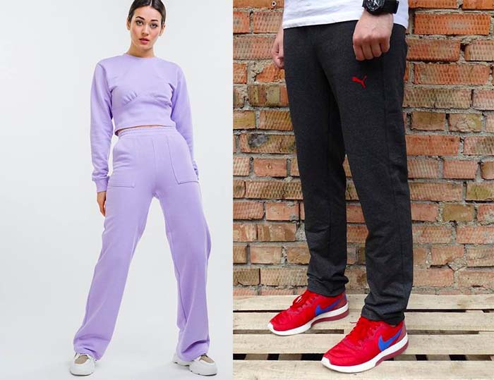 Straight sports pants